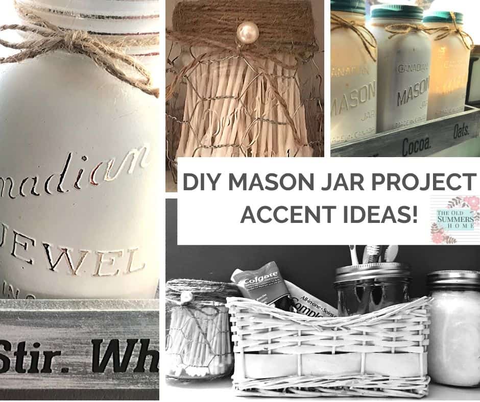 DIY Mason Jar Projects are versatile for any room in your home. Add an accent to add your own personal touch!