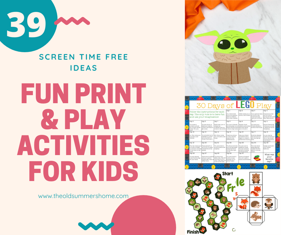 39 Fun Print & Play Activities for Kids 1 39 fun print & play activities for kids to entertain your family during the COVID-19 Quarantine/ Self-isolation.