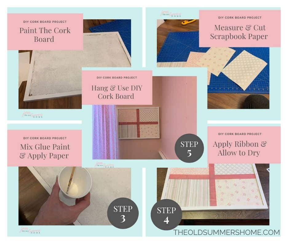 DIY Cork Board Project 30 Minute Easy Office Makeover Project (7)