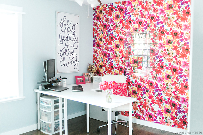 Office Decorating Ideas on a Budget 5 Ambo Office22 The Old Summers Home Make your workspace more enjoyable with these office decorating ideas on a budget. You'll be more productive with a pleasant work atmosphere!