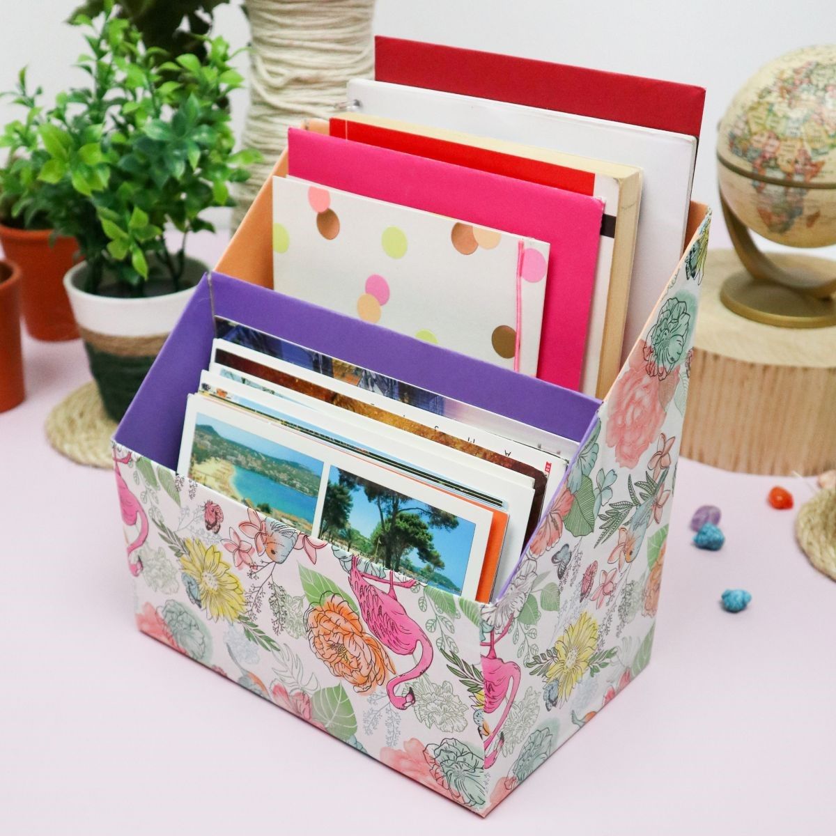 Office Decorating Ideas on a Budget 6 diy desk organizer out of cereal boxes featured The Old Summers Home Make your workspace more enjoyable with these office decorating ideas on a budget. You'll be more productive with a pleasant work atmosphere!