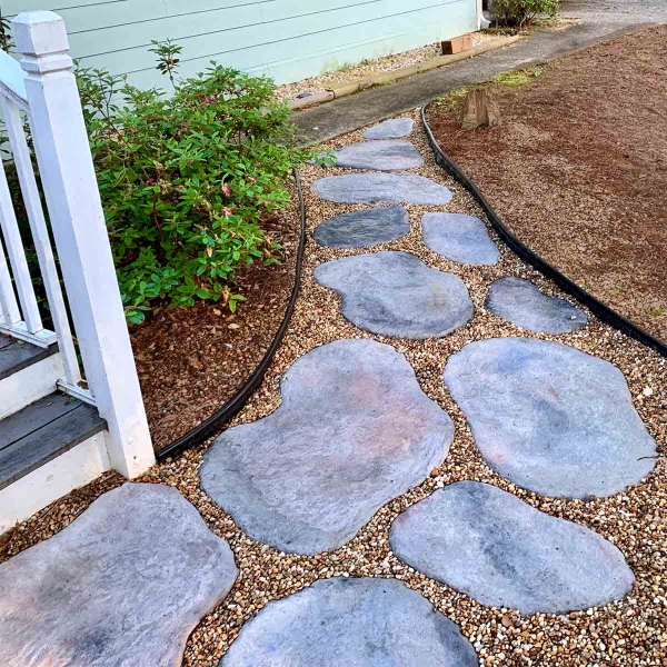 Beautiful Landscaping Ideas for Front of House 5 final concrete stepping stones from south 1 e1587909648457 The Old Summers Home We've gathered up loads of simple landscaping ideas to inspire and motivate you. Dust off your work gloves because you're going to want to implement several