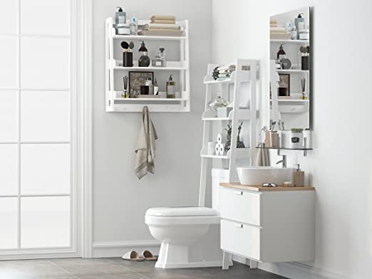 15 Bathroom Over the Toilet Storage Ideas for Extra Space 102 61KfF83sIuL. AC SX522 The Old Summers Home When it comes to the bathroom, it seems there is never enough storage. With makeup, toiletries, towels, cleaning supplies, medicine, and more, the bathroom can quickly become cluttered, especially when several members of your household share the same space. Take note of any unused space and turn it into efficient storage to make your bathroom look more organized.