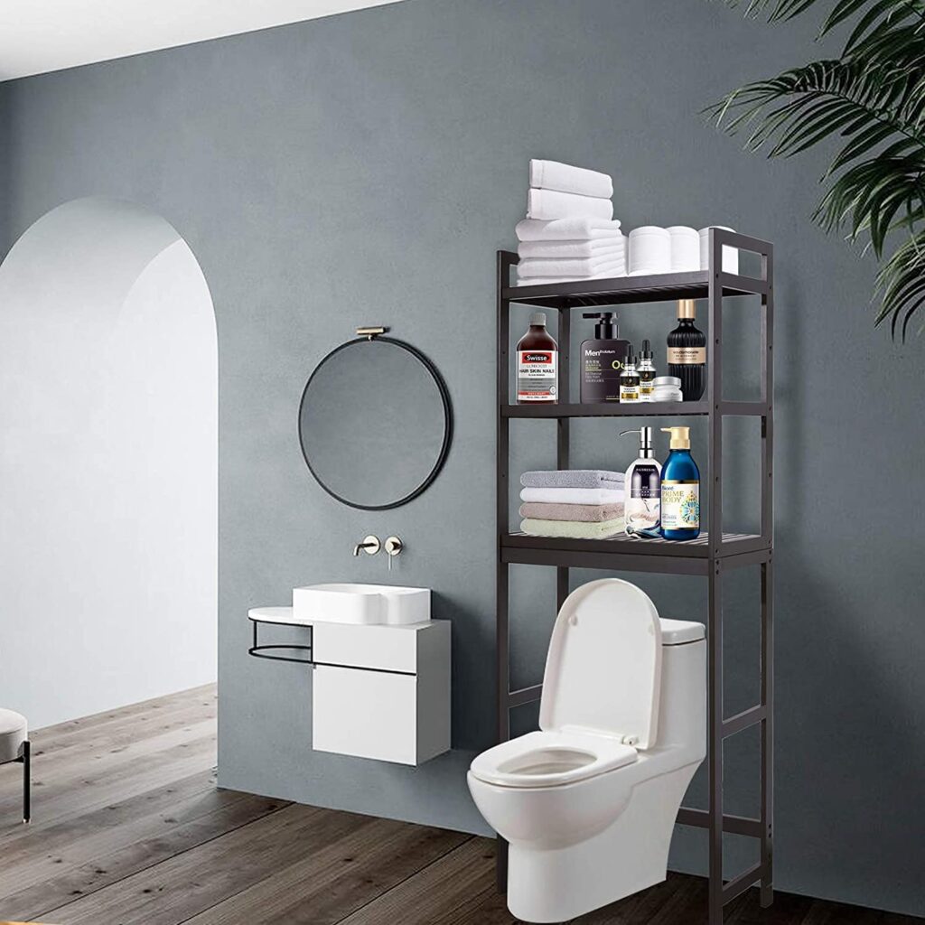 15 Bathroom Over the Toilet Storage Ideas for Extra Space 3 71a5bB71ktS. AC SL1500 The Old Summers Home When it comes to the bathroom, it seems there is never enough storage. With makeup, toiletries, towels, cleaning supplies, medicine, and more, the bathroom