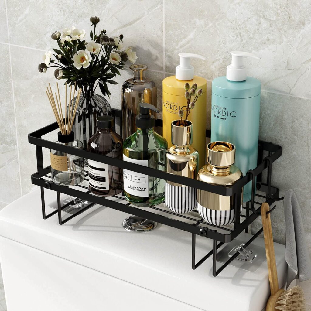 15 Bathroom Over the Toilet Storage Ideas for Extra Space 111 71iJJ9cJ7kS. AC SL1500 The Old Summers Home When it comes to the bathroom, it seems there is never enough storage. With makeup, toiletries, towels, cleaning supplies, medicine, and more, the bathroom can quickly become cluttered, especially when several members of your household share the same space. Take note of any unused space and turn it into efficient storage to make your bathroom look more organized.