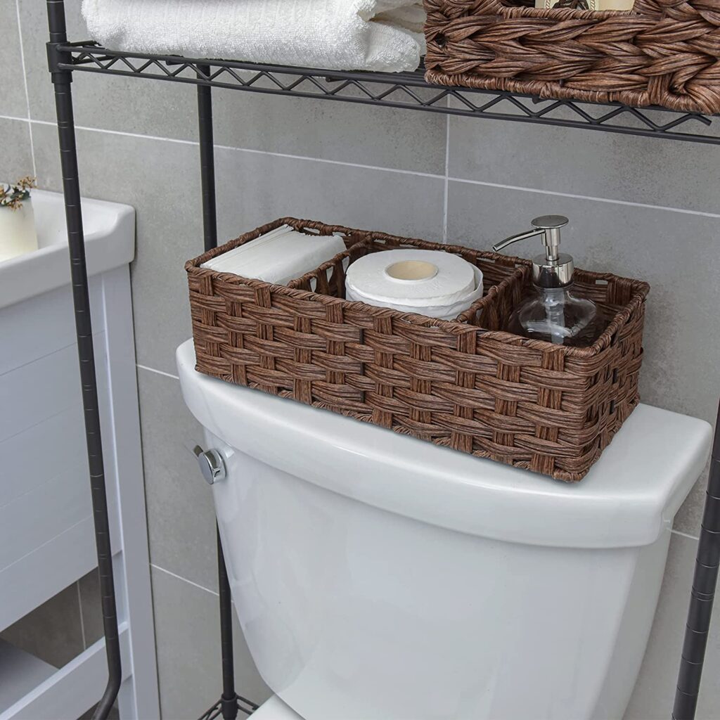 15 Bathroom Over the Toilet Storage Ideas for Extra Space 16 15 Bathroom Over the Toilet Storage Ideas for Extra Space 16 81T2wQ3LTrL. AC SL1500 The Old Summers Home When it comes to the bathroom, it seems there is never enough storage. With makeup, toiletries, towels, cleaning supplies, medicine, and more, the bathroom