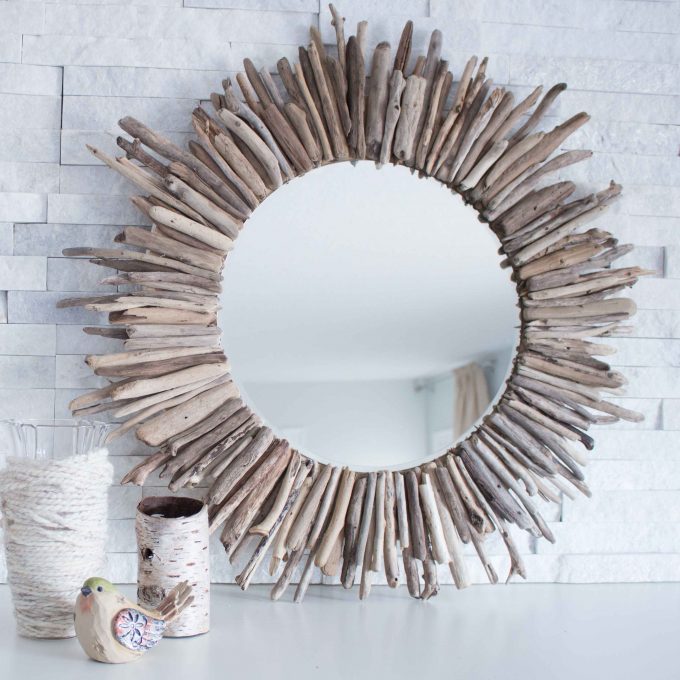 14 Beach Themed Bedroom Ideas You'll Love 95 DIY driftwood starburst mirror SustainMyCraftHabit 8104 2 1 e1498585103237 The Old Summers Home For many, there is nothing more relaxing than a beach-side oasis. You may not be able to go to the ocean but you can bring the ocean home when you create a tranquil, beach themed bedroom.