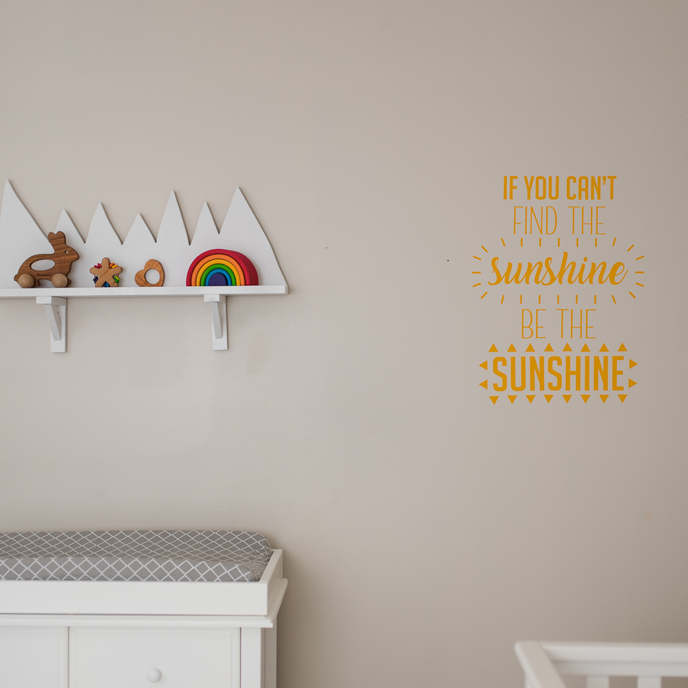 Sunshine quote vinyl wall decal