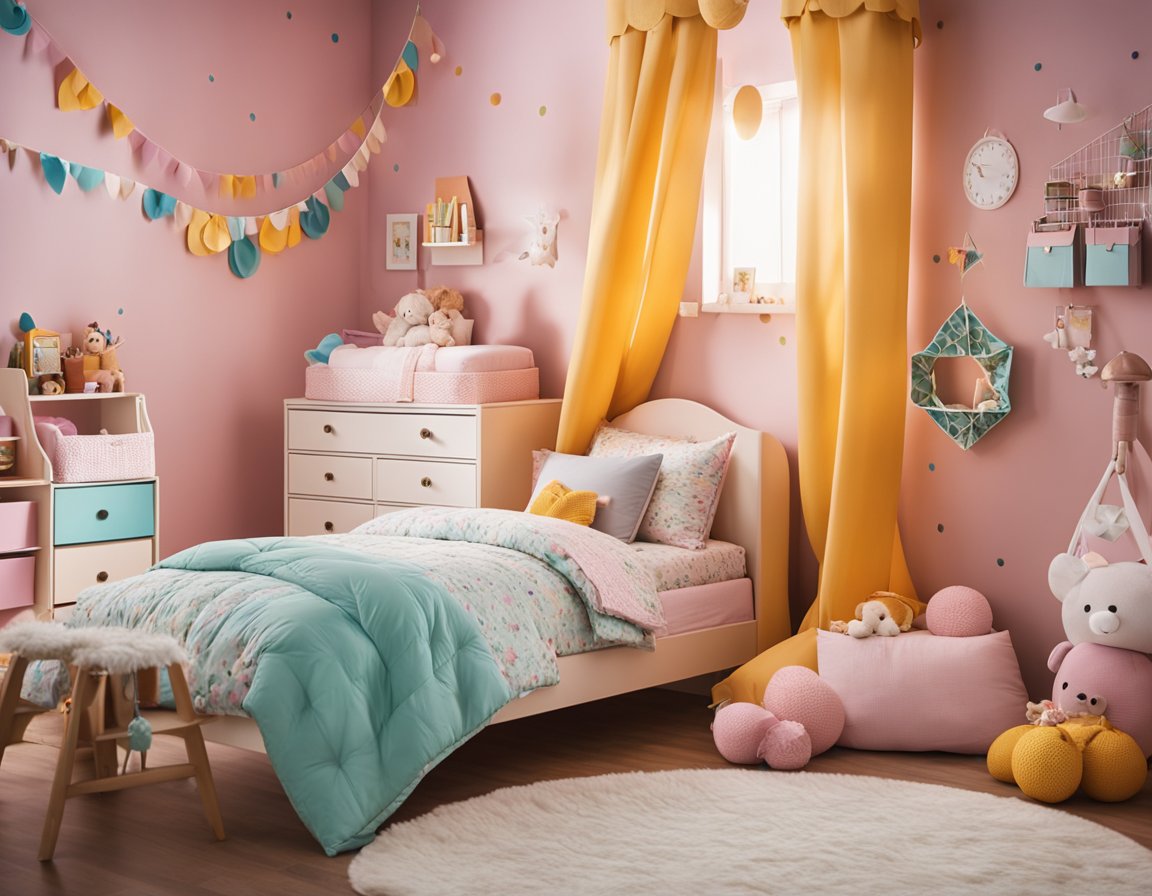 colorful toddler girl bedroom ideas on a budget
