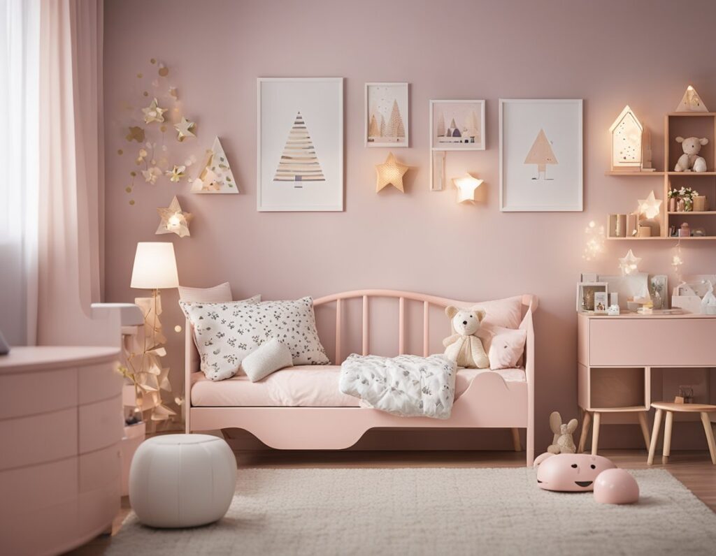 light pink toddler girl bedroom ideas