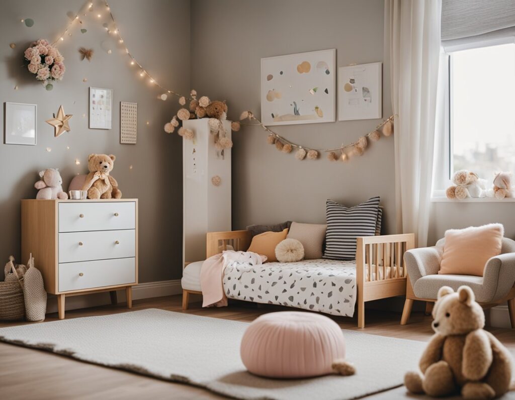 neutral toddler girl bedroom