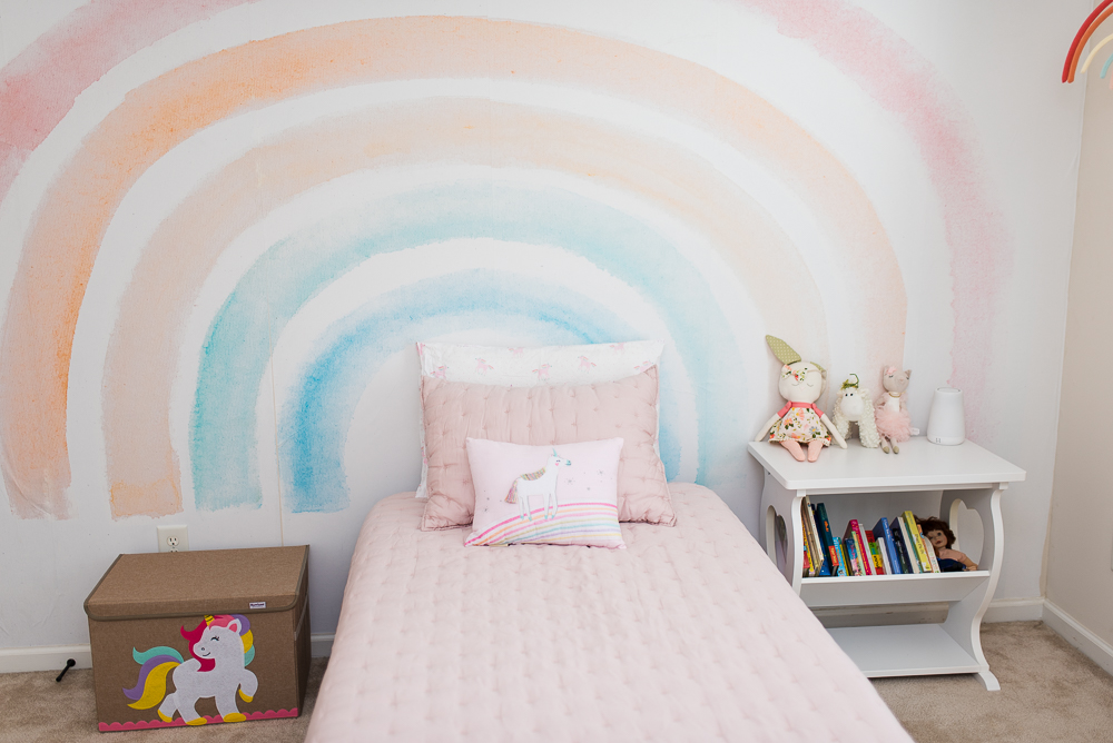 20 Beautiful Toddler Girl Bedroom Ideas on a Budget 5 rainbow wallpaper